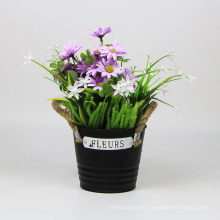 Spring floral bouquet hanging flower baskets set with cheap price